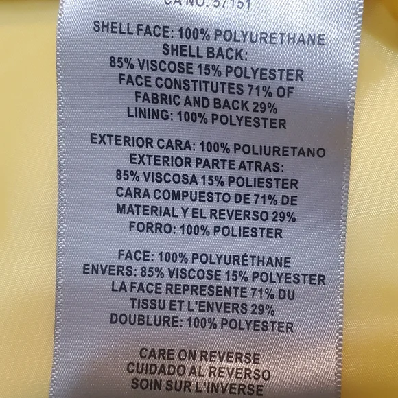 Levi's Women's Bright Yellow Moto Faux Leather Jacket. Sz XL - Picture 5 of 9